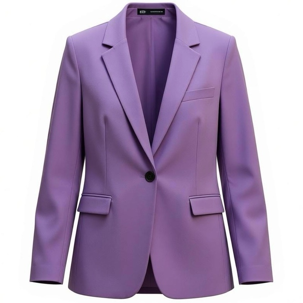 Bar III Womens Single Button Lavender Blazer Jacket Size 16 Polyester Viscose